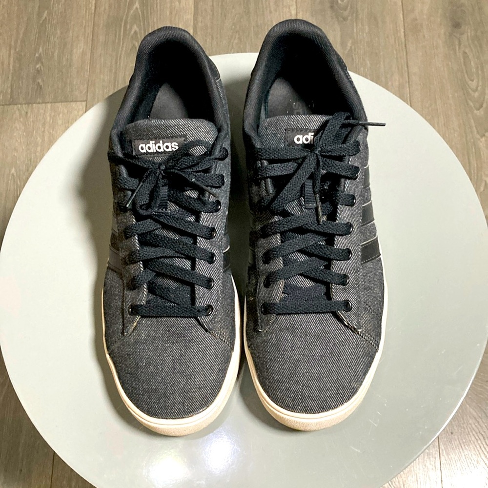 Dark gray black and white Adidas sz11